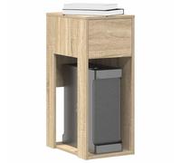HEFZGDB Armario para ordenador con cajón de roble Sonoma, 30 x 44 x 74 cm, armario para ordenador con compartimento abierto y estante para caja de ordenador, organización de oficina y gestión de
