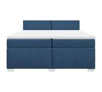 HEFZGDB Cama con somier con colchón azul, 200 x 200 cm, de tela, cama matrimonial, cama individual, cama doble, para dormitorio, albergue, salón, habitación de invitados