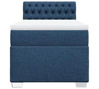 HEFZGDB Cama con somier con colchón azul, 90 x 190 cm, de tela, cama matrimonial, cama individual, cama doble para dormitorio, albergue, salón, habitación de invitados