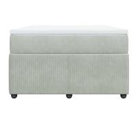 HEFZGDB Cama con somier con colchón, color gris claro, 120 x 200 cm, de terciopelo, cama matrimonial, cama de matrimonio, cama doble para invitados, albergue, dormitorio, salón