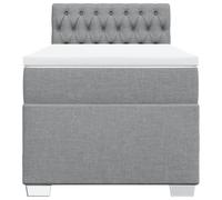 HEFZGDB Cama con somier con colchón, color gris claro, 80 x 200 cm, de tela, cama matrimonial, cama individual, cama doble para dormitorio, albergue, salón, habitación de invitados