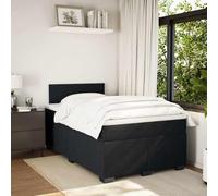 HEFZGDB Cama con somier con colchón, color negro, 120 x 190 cm, terciopelo, cama matrimonial, cama de matrimonio, cama doble para invitados, salón, albergue dormitorio