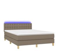 HEFZGDB Cama con somier con colchón y LED topo, 140 x 190 cm, tela juvenil, cama de invitados, cama de invitados, cama individual, cama doble para salón, habitación de invitados, dormitorio, albergue