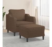 HEFZGDB Cómodo sillón de relax con acolchado grueso y sillón con taburete de tela resistente, un juego de taburetes que ahorra espacio con estructura de metal para espacios pequeños.