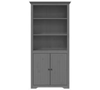 HEFZGDB Estantería BODO Gris 82 x 40 x 173 cm Madera maciza de pino Estantería Cocina Cd Estantería Multiusos Armario Vitrina para Estudio Salón Biblioteca Oficina