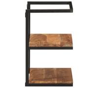 HEFZGDB Estantería de pared 40 x 30 x 50 cm, madera maciza de acacia y hierro, armario de cocina, armario de baño, armario de cocina para habitación de invitados, inodoro, salón, cocina