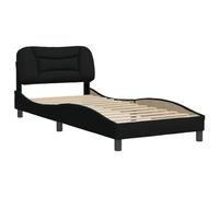 HEFZGDB Estructura de cama sin colchón, color negro, 80 x 200 cm, de tela, cama matrimonial, cama de matrimonio, cama doble para invitados, salón, dormitorio, albergue