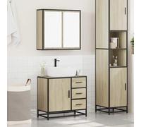 HEFZGDB Juego de muebles de baño de roble Sonoma, 2 piezas, armario multiusos para zapatos, armario de farmacia, armario para cocina, cuarto de baño, para cocina, habitación de invitados, salón, aseo