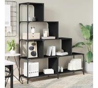 HEFZGDB Librería de 4 niveles, color negro, 139 x 33,5 x 149 cm, material de madera, estantería pequeña, multiusos, armario farmacéutico, cocina, para salón, oficina, estudio, biblioteca