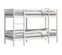 HEFZGDB Litera blanca 90 x 190 cm madera maciza de pino juvenil cama de invitados cama individual para habitaciones de invitados dormitorio albergue salón