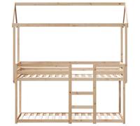 HEFZGDB Litera sin colchón, 90 x 190 cm, madera maciza de pino, cama juvenil, cama de invitados, cama de invitados, cama individual, para salón, habitación de invitados, albergue dormitorio