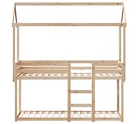 HEFZGDB Litera sin colchón, 90 x 200 cm, madera maciza de pino, cama juvenil, cama de invitados, cama de invitados, cama individual, para salón, habitación de invitados, albergue dormitorio