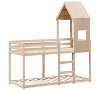 HEFZGDB Litera sin colchón de 90 x 190 cm, madera maciza de pino, cama juvenil, cama familiar, cama individual para salón, albergue, habitación de invitados, dormitorio