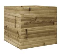 HEFZGDB Macetero de 50 x 50 x 45,5 cm, madera de pino impregnada, maceta grande, maceta para interior, para balcón, parque, jardín, terraza