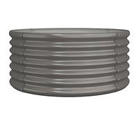 HEFZGDB Macetero de acero con recubrimiento en polvo, 80 x 80 x 36 cm, color gris, maceta grande, maceta para interior, para balcón, jardín, patio, parques