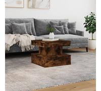 HEFZGDB Mesa de centro con luces LED de roble ahumado, 50 x 50 x 40 cm, mesa de salón, mesa de salón, pequeña, mesa de televisión, mesa de café para café, patio, jardín, salón