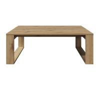 HEFZGDB Mesa de centro de roble Artisan, 100 x 100 x 35 cm, madera de café, mesa de televisión, mesa auxiliar para salón, mesa auxiliar, pequeña para patio, balcón, sala de reuniones, salón