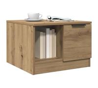 HEFZGDB Mesa de centro de roble Artisan, 50 x 50 x 36 cm, material de madera, mesa para televisión, mesa auxiliar para salón, balcón, jardín, patio