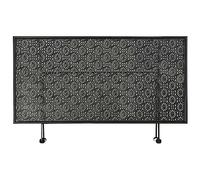 HEFZGDB Mesa de centro plegable estilo vintage de metal 100 x 50 x 45 cm negro mesa de centro acacia sofá mesa de salón mesa de televisión sofá mesa para balcón jardín patio cafetería