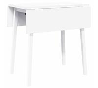 HEFZGDB Mesa de comedor blanca de madera maciza de caucho pequeña mesa alta mesa consola estrecha pequeña mesa de cocina para jardín, comedor, balcón, cocina