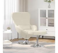 HEFZGDB Silla de huevo con reposapiés de terciopelo crema Sillón moderno con reposabrazos ajustables y soporte ergonómico para sala de estar esquina de lectura