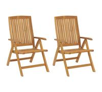 HEFZGDB Sillas de jardín con cojín, 2 unidades, madera maciza de teca, taburete pequeño, sillas de jardín, sillas de comedor, sillones pequeños para patio, parques, balcón, jardín