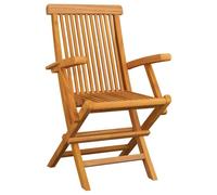 HEFZGDB Sillas de jardín con cojín beige, 3 unidades, madera maciza de teca, taburete de camping, silla de jardín, taburete pequeño para balcón, terraza, patio interior, jardín