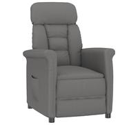 HEFZGDB Sillón de relax gris oscuro con respaldo ajustable y microfibra resistente a las manchas - Sillón moderno para salón, dormitorio u oficina, ergonómico