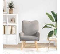HEFZGDB Sillón esponjoso de tela y madera contrachapada: sillón contemporáneo para relajarse con acolchado cómodo y elegantes patas de madera de caucho para una decoración moderna
