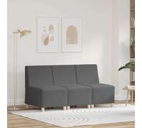 HEFZGDB Sofá modular sin reposabrazos para una vida minimalista con textura acanalada y funda de pana, sofá estable con estructura de madera contrachapada, unidad de sofá modular moderna, 3 piezas