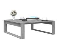 HEFZGDB Sonoma - Mesa de centro gris (100 x 100 x 35 cm, material de madera, mesa de televisión, para salón, mesa auxiliar, pequeña, para patio, balcón, sala de reuniones, salón