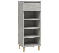 HEFZGDB Zapatero gris hormigón 40 x 36 x 105 cm de material de madera, armario multiusos para dormitorio, cocina, salón, hall de entrada