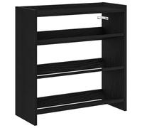 HEFZGDB Zapatero negro 60 x 25 x 62 cm de material de madera para zapatos, pequeño armario multiusos para salón, dormitorio, cocina