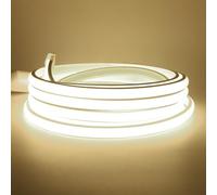 HEGEHE Tira de LED COB 12m, Flexible Tiras de Neón 220V con ON/OFF Cable de Alimentación, Cada Corte de 50cm, 288LEDs/m Blanco Natural Luz de Cuerda de Alto Brillo para decoración de Navidad