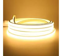 HEGEHE Tira de LED COB, Flexible Tiras de Neón 220V con ON/OFF Cable de Alimentación, Cada Corte de 50cm, 288LEDs/m Blanco Cálido Luz de Cuerda de Alto Brillo para decoración de Navidad(2m