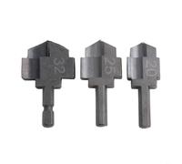 HEIBTENY 3 unids PPR Pipe Expander Drill Bit Set Hex Shank Stepped Punch para expansión de tubería de agua 20/25/32mm Herramienta de perforación de metal para fontanero con taladro eléctrico negro