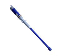 HEIBTENY Bomba eléctrica de sifón de agua, bomba de transferencia de líquidos portátil a pilas para gas, aceite, acuario, barco, garaje, patio, manguera de 24.4 pulgadas, azul (azul)