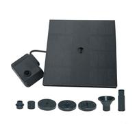 HEIBTENY Fuente solar 14 W 7 V panel monocristalino función de agua para jardín estanque pájaro baño altura de pulverización ajustable 30-50 cm 180L/H caudal kit flotante rápido