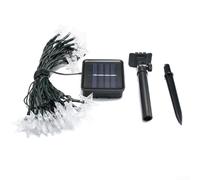 HEIBTENY Guirnalda LED Solar 6.5M 30 Luces Exterior Jardín | solar gratuita, para carga automática de día, encendido nocturno, 6.5m longitud total, para ideal jardín(Color)