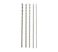 HEIBTENY Juego de 5 brocas extralargas de 200 mm, vástago recto HSS, para metal, acero inoxidable, aluminio, madera, plástico, PVC, 2/3/3,5/4/5 mm