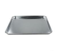 HEIBTENY Juego de bandejas cuadradas de acero inoxidable, bandejas de horno resistentes con conducción uniforme del calor para hacer galletas caseras y cocina versátil (30 x 30 x 2,5 cm)