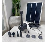 HEIBTENY Kit de fuente solar de 10 W con 9 boquillas, protección automática de funcionamiento en seco, función de agua para baño de pájaros, jardín, estanque, decoración al aire libre, juego de