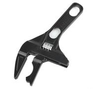 HEIBTENY Llave ajustable de 6-68 mm de gran apertura de aleación de aluminio, herramienta con mango ergonómico para fregadero de baño, tuerca de tubo, desmontaje negro,