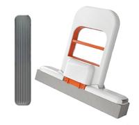 HEIBTENY Mini fregona de mano con cabezal de esponja absorbente de agua, diseño compacto ABS para doble uso húmedo y seco, mesa de comedor eficiente y para limpieza de superficies para el hogar y la