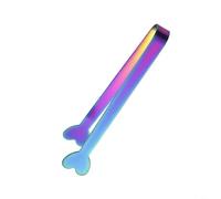 HEIBTENY Pinzas en forma de corazón de acero inoxidable con mango flexible para fiestas, postres, aperitivos, cubitos de hielo, utensilios de cocina, resistentes a la corrosión, fáciles de limpiar