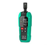 HEIBTENY Termohigrómetro digital con punto de rocío, temperatura ± 1 ℃ y medidor de humedad HR ± 3%, rango de -20 ~ 60 ℃, respuesta rápida de 400 ms, higrómetro de mano compacto, para monitoreo de