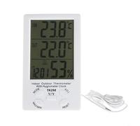 HEIBTENY Termómetro digital para interiores y exteriores, higrómetro con pantalla LCD para CELSIUS Fahrenheit para palanca de baja potencia, medidor de temperatura de humedad para el hogar, jardín