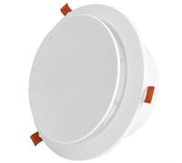 HEIBTENY Ventilación de techo de 4 pulgadas con panel ajustable y pantalla de malla extraíble, difusor redondo ABS HVAC con clip de bloqueo para baño, cocina, sótano, secadora Soffit (100 mm 115 mm)