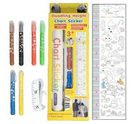 Height Chart Growth Chart Doodling Height Measuring Sticker Decorative Growth Wall Sticker For Nursery, Kids Bedroom, Classroom, Playroom, Fun And Interactive Child Growing trackerr For Home Deco