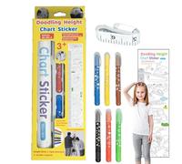 Height Chart Growth Chart Doodling Height Measuring Sticker Decorative Growth Wall Sticker For Nursery, Kids Bedroom, Classroom, Playroom, Fun And Interactive Child Growing trackerr For Home Deco